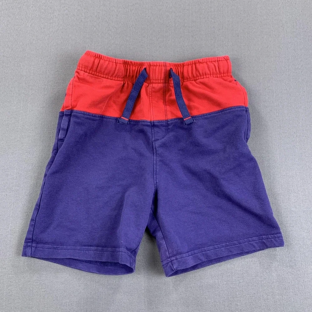 Tommy Bahama Shorts Youth Medium 7/8 Red Purple Colorblock Drawstring Knit Boys‎